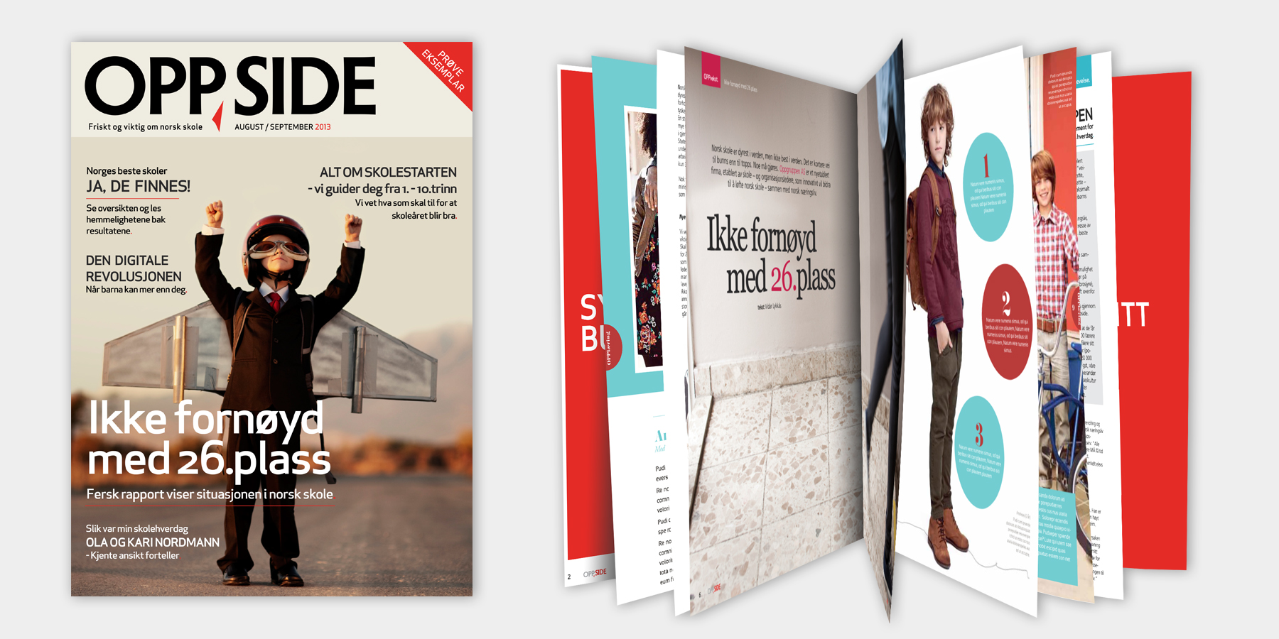 Magasinforside for en lokal skole