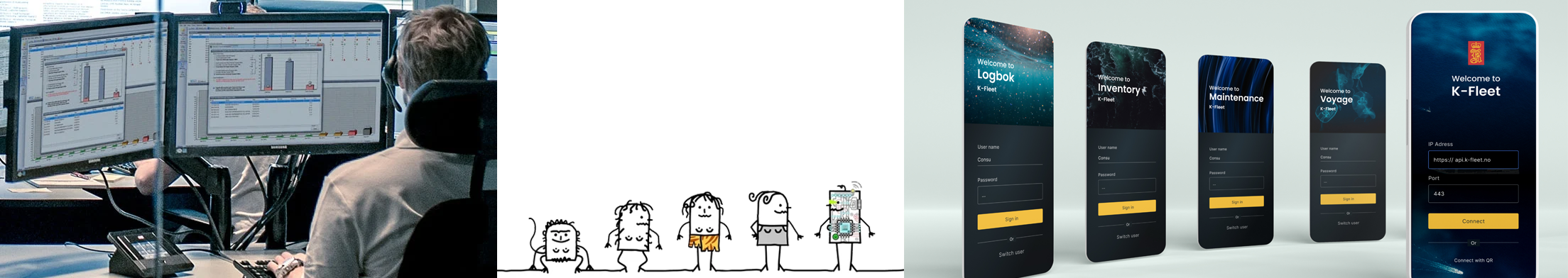 K-Fleet før og etter mobil redesign