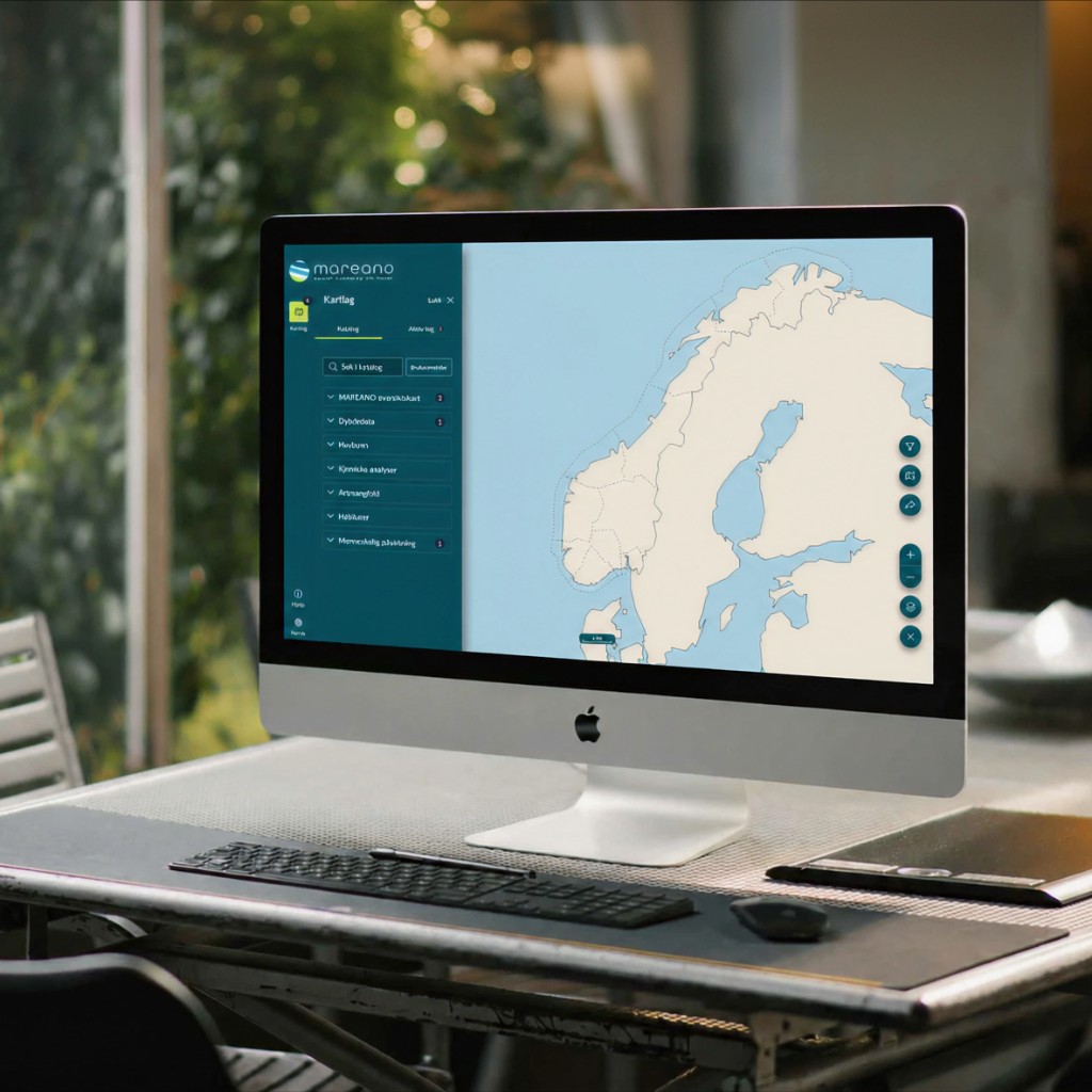 MAREANO map service shown on desktop